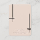 Abstrakte Lines Artisan Earring Display Cards Telefonnummerkarte (Rückseite)