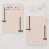 Abstrakte Lines Artisan Earring Display Cards Telefonnummerkarte (Vorne/Hinten)