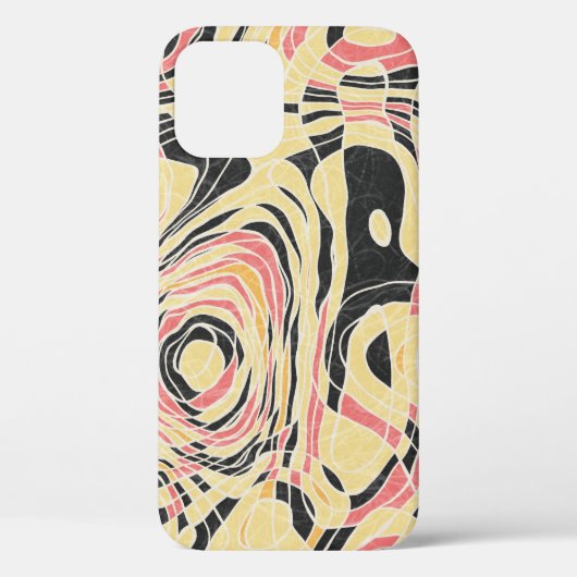 Abstrakte Linie Geo-Muster, topographisches Design Case-Mate iPhone Hülle (Rückseite)
