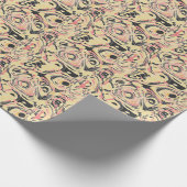 Abstrakte Linie Geo-Muster, topographisches Design Geschenkpapier (Ecke)