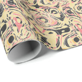 Abstrakte Linie Geo-Muster, topographisches Design Geschenkpapier (Rolleneckpunkt)