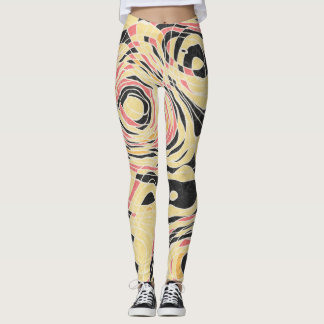 Abstrakte Linie Geo-Muster, topographisches Design Leggings
