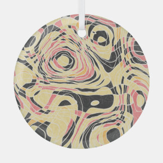 Abstrakte Linie Geo-Muster, topographisches Design Ornament Aus Glas