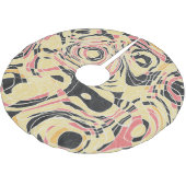 Abstrakte Linie Geo-Muster, topographisches Design Polyester Weihnachtsbaumdecke (Schrägansicht)