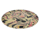 Abstrakte Linie Geo-Muster, topographisches Design Schneidebrett (Ecke)