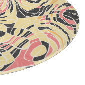 Abstrakte Linie Geo-Muster, topographisches Design Schneidebrett (Ecke)