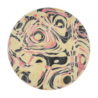 Abstrakte Linie Geo-Muster, topographisches Design Schneidebrett