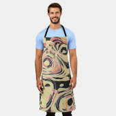 Abstrakte Linie Geo-Muster, topographisches Design Schürze (Getragen)