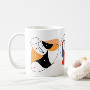 Abstrakte Linie Kaffeetasse