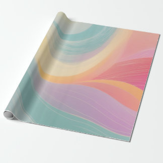 Abstrakte Linie Rainbow Geschenkpapier
