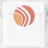 Abstrakte Linie Runder Aufkleber (Tasche)