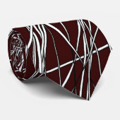 Abstrakte Linien - 03 - Dunkelbraun Krawatte (Gerollt)