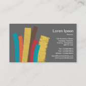 Abstrakte Linien 03 - Farben auf Weiß Visitenkarte (Rückseite)