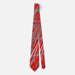 Abstrakte Linien - 03 - Red #FF000 Krawatte