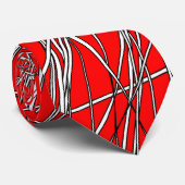 Abstrakte Linien - 03 - Red #FF000 Krawatte (Gerollt)