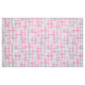 Abstrakte Linien 120923 - Rosa auf Weiß Stoff (Fat Quarter (45,7 x 55,9 cm))