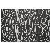 Abstrakte Linien 130318 - Weiß auf Schwarz Stoff (Fat Quarter (45,7 x 55,9 cm))