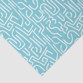 Abstrakte Linien 130318 - White on Robin Egg Blue Seidenpapier (Ausschnitt)