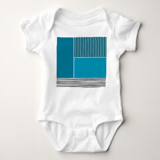 Abstrakte Linien Baby Strampler (Vorderseite)