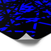 Abstrakte Linien - blau Poster (Ecke)