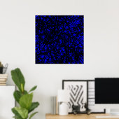 Abstrakte Linien - blau Poster (Heimbüro)