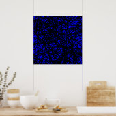 Abstrakte Linien - blau Poster (Küche)