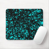 Abstrakte Linien - Cyan Mousepad (Mit Mouse)