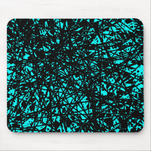 Abstrakte Linien - Cyan Mousepad