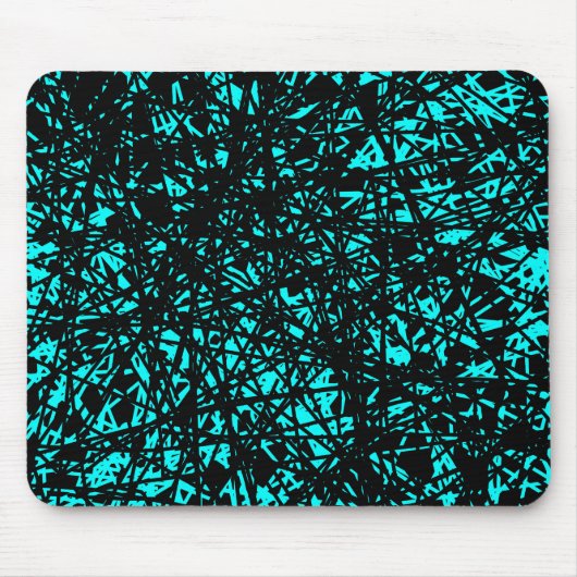 Abstrakte Linien - Cyan Mousepad (Vorne)