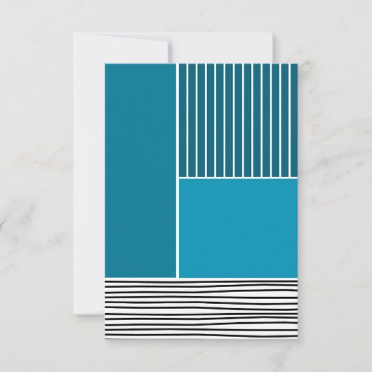 Abstrakte Linien Dankeskarte (Vorderseite)