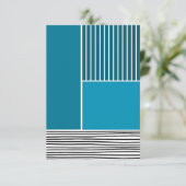 Abstrakte Linien Dankeskarte (Stehend Vorderseite)