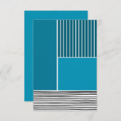 Abstrakte Linien Dankeskarte (Vorne/Hinten)