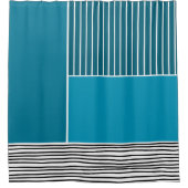 Abstrakte Linien Duschvorhang (Vorderseite)