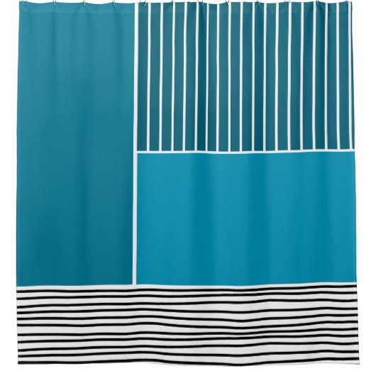 Abstrakte Linien Duschvorhang (Vorderseite)