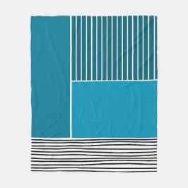 Abstrakte Linien Fleecedecke