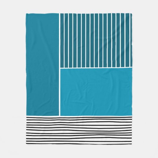 Abstrakte Linien Fleecedecke (Vorderseite)