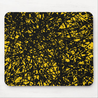Abstrakte Linien - gelb Mousepad