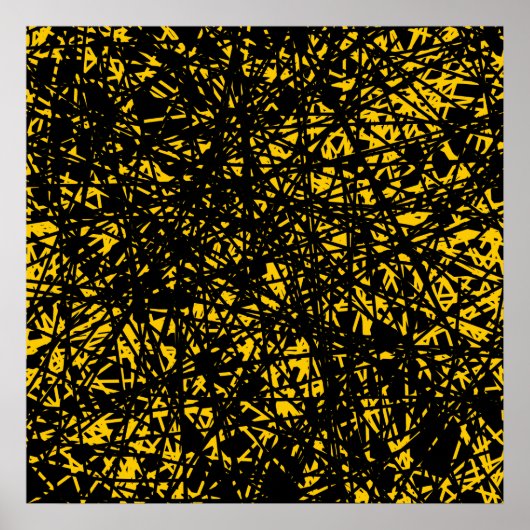 Abstrakte Linien - gelb Poster (Vorne)
