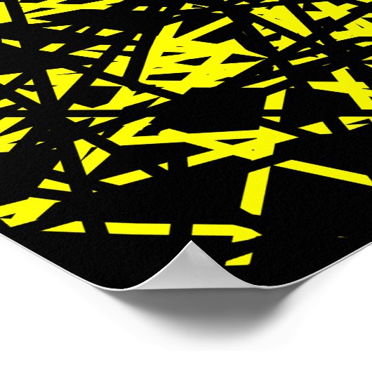 Abstrakte Linien - gelb Poster (Ecke)