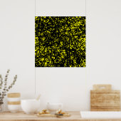 Abstrakte Linien - gelb Poster (Küche)