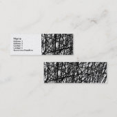 Abstrakte Linien - Gold Mini Visitenkarte (Vorne/Hinten)