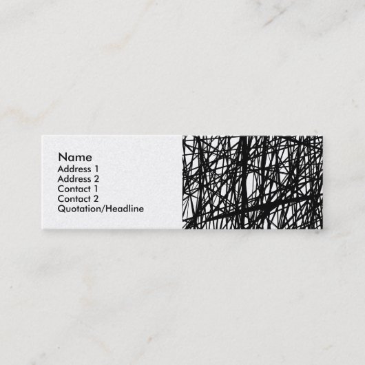 Abstrakte Linien - Gold Mini Visitenkarte (Vorderseite)