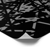 Abstrakte Linien - grau Poster (Ecke)