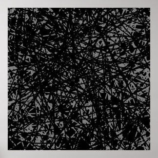 Abstrakte Linien - grau Poster