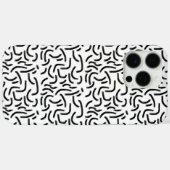 Abstrakte Linien in Schwarz und Weiß Case-Mate iPhone Hülle (Rückseite (Horizontal))