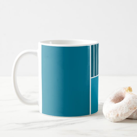 Abstrakte Linien Kaffeetasse (Mit Donut)