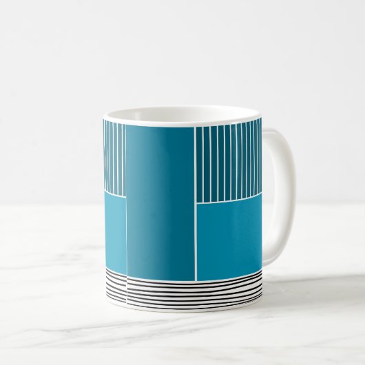 Abstrakte Linien Kaffeetasse (VorderseiteRechts)