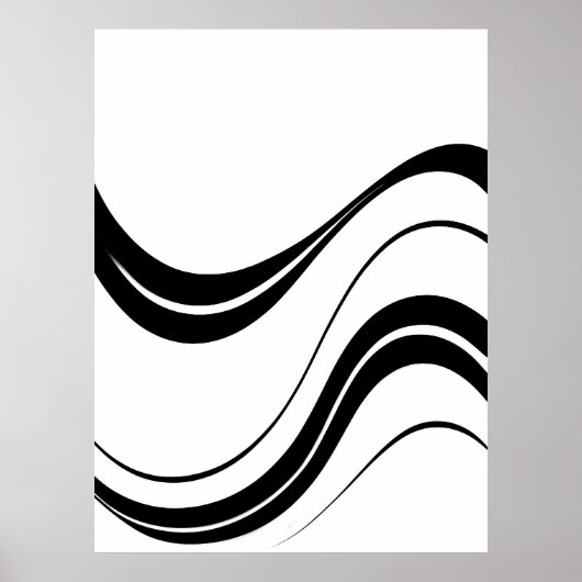 Abstrakte Linien Kunst | Modernes Minimalistisch Poster (Vorne)