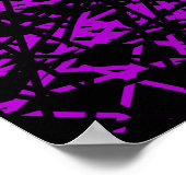 Abstrakte Linien - Lila Poster (Ecke)