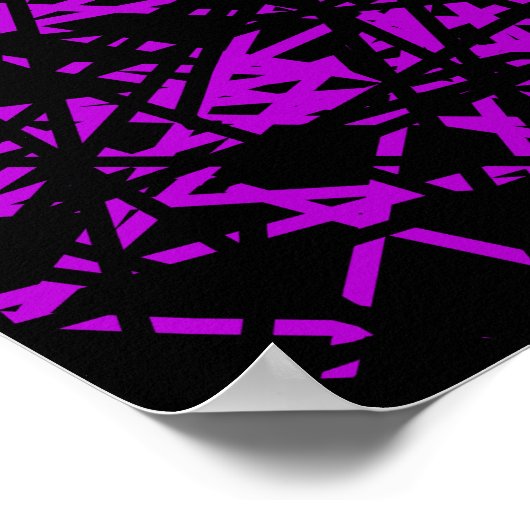 Abstrakte Linien - Lila Poster (Ecke)